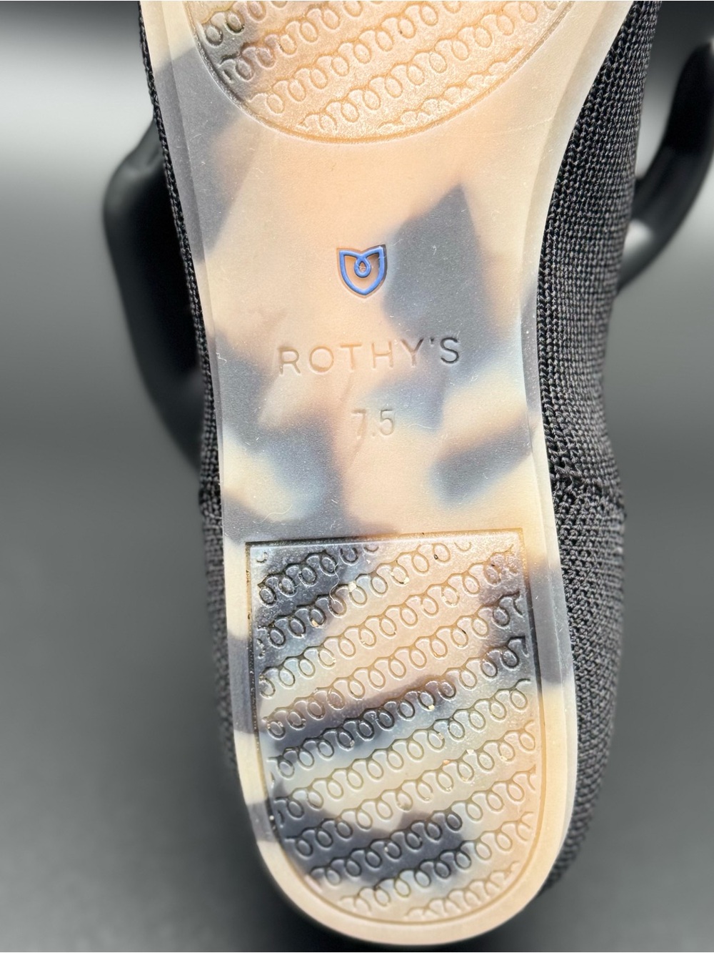 Rothy's Mary Jane Flats /Black and Navy Ballet-shoes 7.5 size - Picture 6 of 6